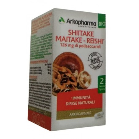 Arkofarm Arkocapsule Shiitake Maitake Reishi Bio 40 Capsule