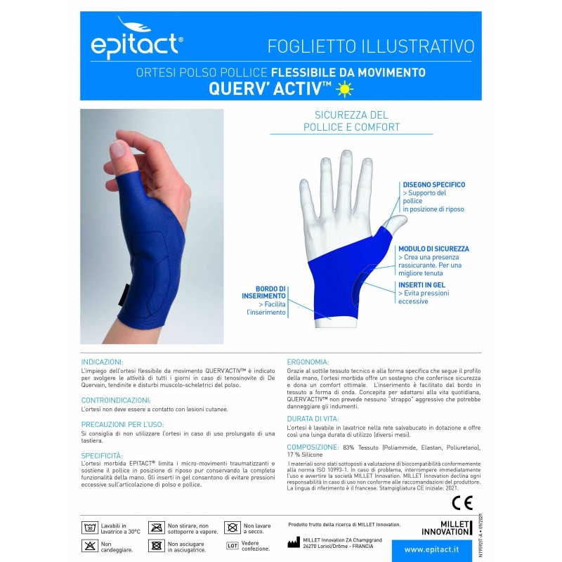 Qualifarma Tutore Polso/pollice Per Tendinite Epitact Querv'activ Destro L
