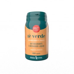 Erba Vita Tè Verde Integratore antiossidante per supporto al drenaggio 60 Capsule
