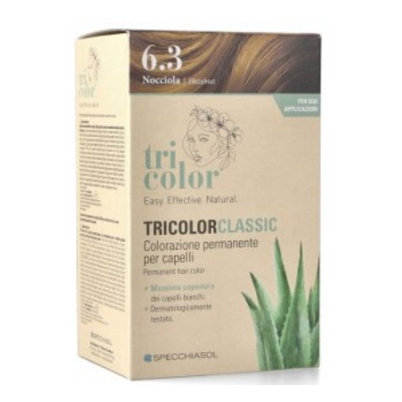 Specchiasol Tricolor Classic 6,3 Nocciola 2 Tubi 50 Ml + 2 Shaker 50 Ml + 4 Bustine 8 Ml