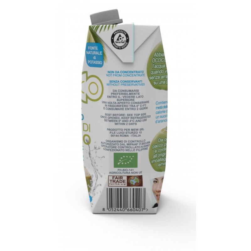 Biotobio Ococo Acqua Di Cocco 500 Ml