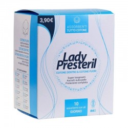 10 pezzi di Corman Lady Presteril Assorbenti con Ali Giorno