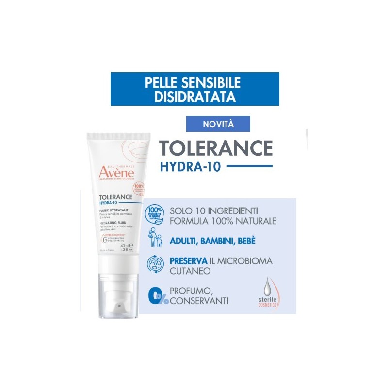 Avene Tolerance Hydra 10 Fluido Idratante 40 Ml