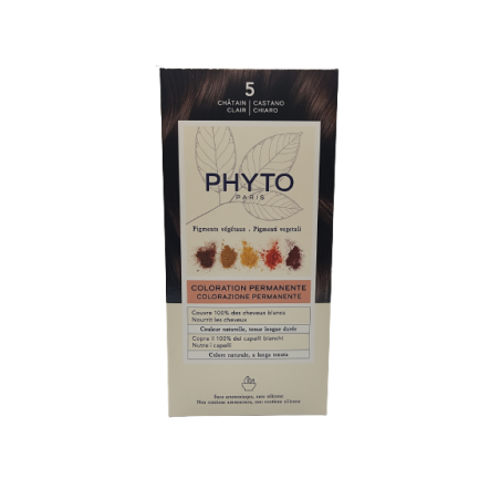 Phyto Color Kit 5 Castano Chiaro 1 Latte 50 Ml + 1 Crema 50 Ml + 1 Maschera 12 Ml