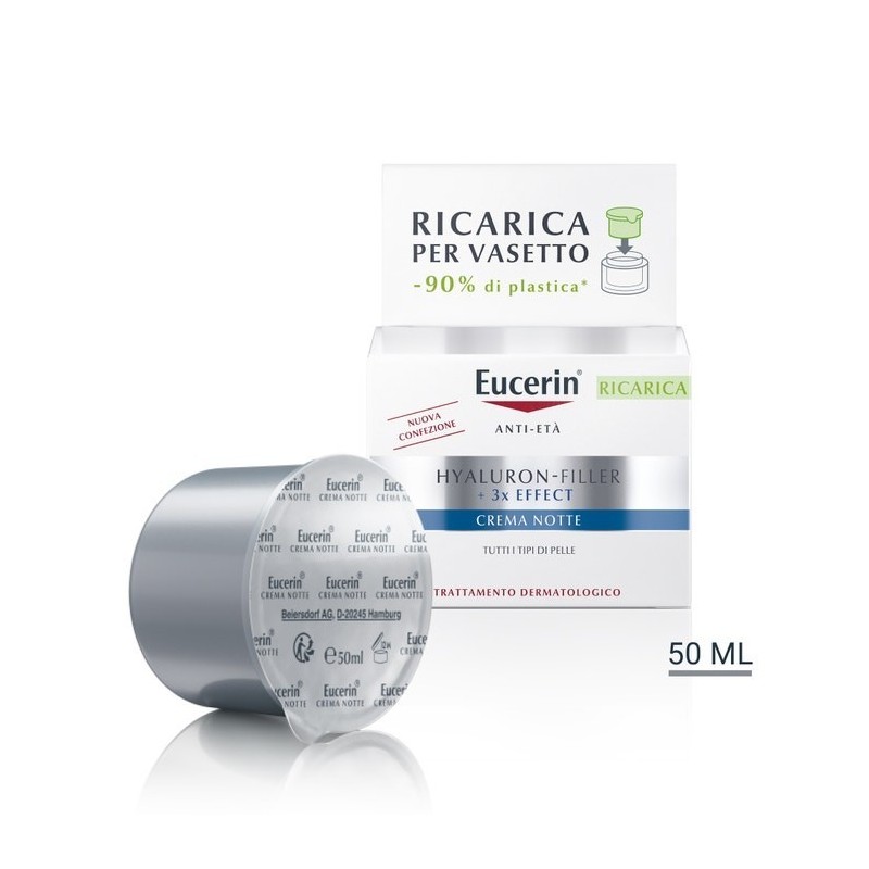 vasetto 50 ml crema hyaluron filler notte eucerin RICARICA