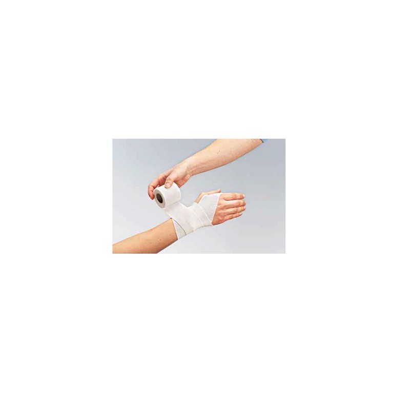 Eurelasto Benda Elastica Adesiva All'Ossido Di Zinco - 4,5mt X 6cm, Ipoallergenica, In Cotone, Per Bendaggi Compressivi E Lesioni Muscolari
