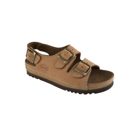 Scholl Shoes Air Bag Back Strap Nubuck Unisex Bioprint Cuoio 36