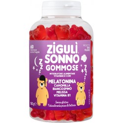 Confezione da 60 gommose di Integratore di Melatonina Sonno da Ziguli