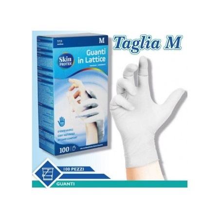 Nacatur International Imp. Exp. Guanto In Lattice Skin Non Sterile Senza Polvere Misura Medium 100 Pezzi