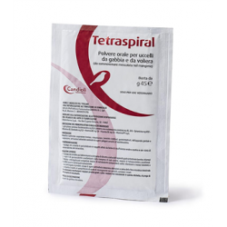 Bustina da 45g di Farmaco per uccelli da voliera Tetraspiral da Candioli