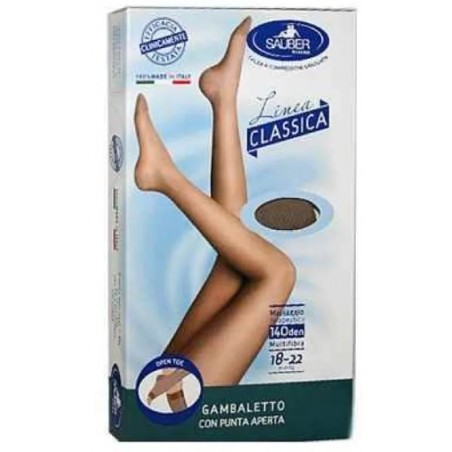 Desa Pharma Sauber Gambaletto Open Toe 140 Denari Maglia Liscia Neutro Beige Taglia 3