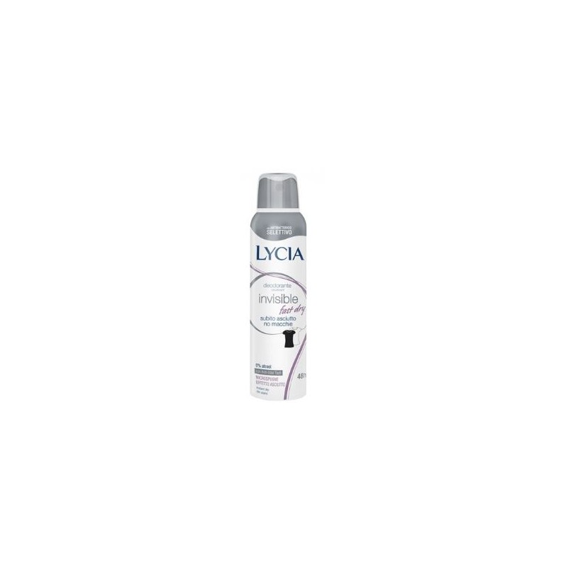 150ml di Lycia Deodorante Spray Invisible Fast Dry