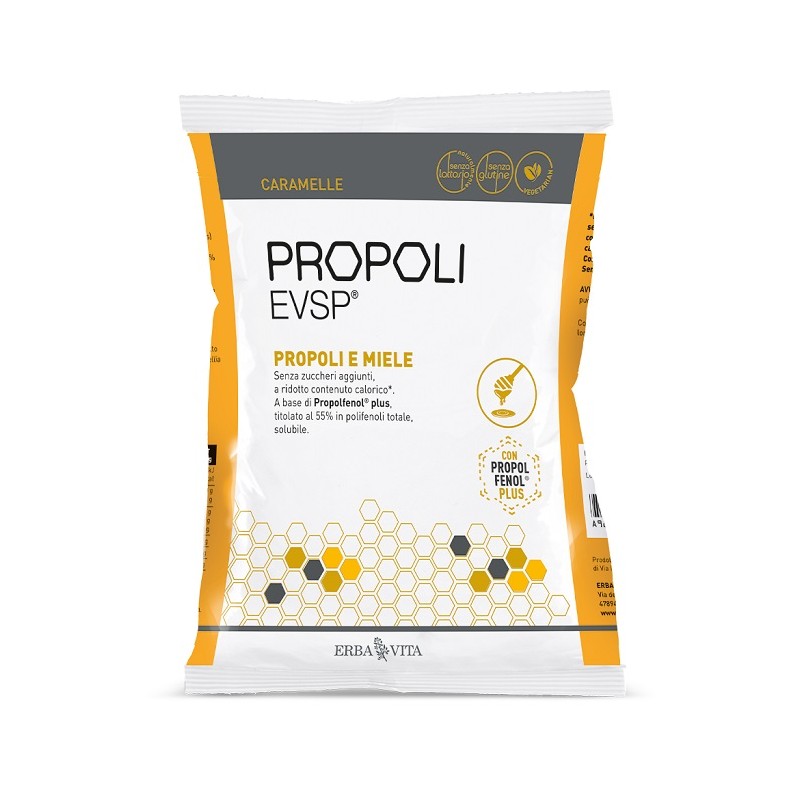 Caramelle Propoli e Miele Erba Vita 65g - Benessere naturale per la gola Caramelle Propoli e Miele Erba Vita 65g - Benessere naturale per la gola