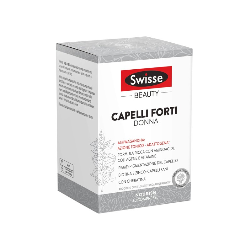 Confezione da 30 compresse di Integratore per Capelli da Swisse Capelli Forti Donna