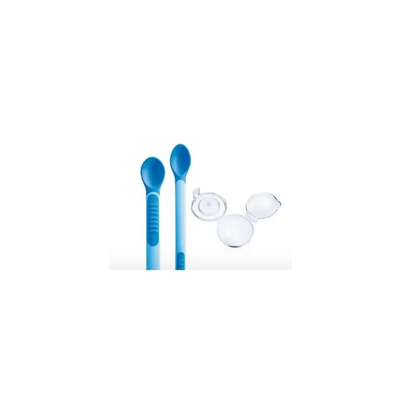 Mam Heat Sensitive Spoons&cover Maschio Cucchiaini cambia colore con coperchio 1 pezzo