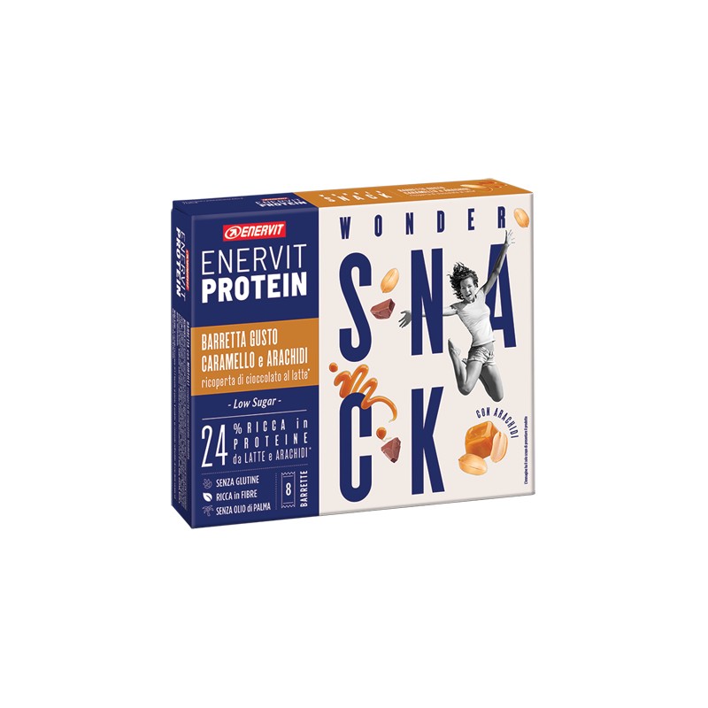 Enervit Protein Snack Caramello Arachidi Low Sugar 8 Barrette 31 G