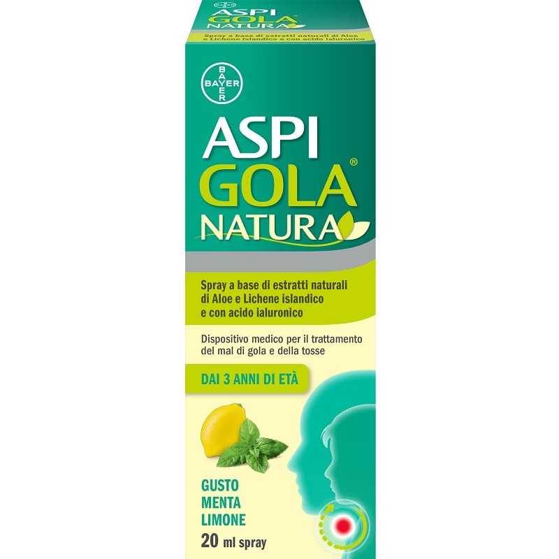 20ml di Aspi Gola Natura Spray per il Mal di Gola