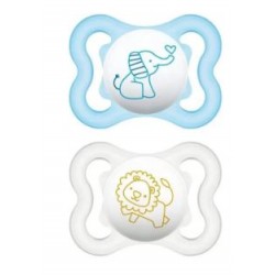 2 pezzi di Mam Air Succhietto in Silicone Maschio 2-6 mesi