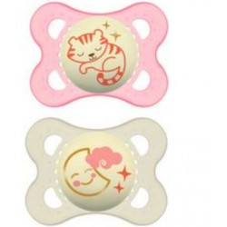 Mam Night Succhietto in silicone 2-6 Mesi 2 pezzi
