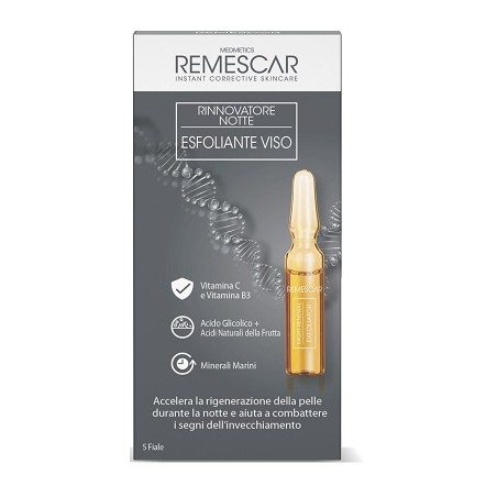 Karo Pharma Remescar Rinnovatore Notte Esfoliante Viso 5 Fiale X 2 Ml