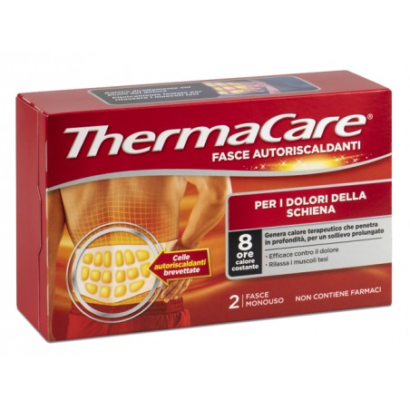 Confezione da 2 Fasce autoriscaldanti imbustate singolarmente di thermacare schiena della Angelini Pharma Confezione da 2 Fasce autoriscaldanti imbustate singolarmente di thermacare schiena della Angelini Pharma