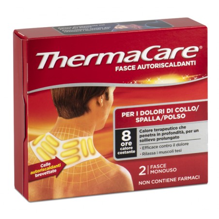 Confezione da 2 fasce autoriscaldanti imbustate singolarmente di Thermacare Collo Spalla Polso della Angelini Pharma Confezione da 2 fasce autoriscaldanti imbustate singolarmente di Thermacare Collo Spalla Polso della Angelini Pharma