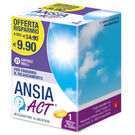 21 capsule molli di Integratore per il Rilassamento Ansia Act