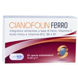 Confezione da 30 capsule di Integratore Energizzante da Cianofolin Ferro
