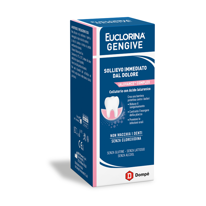 Flacone da 200 ml con tappo dosatore di Euclorina Gengive della Dompè Farmaceutici