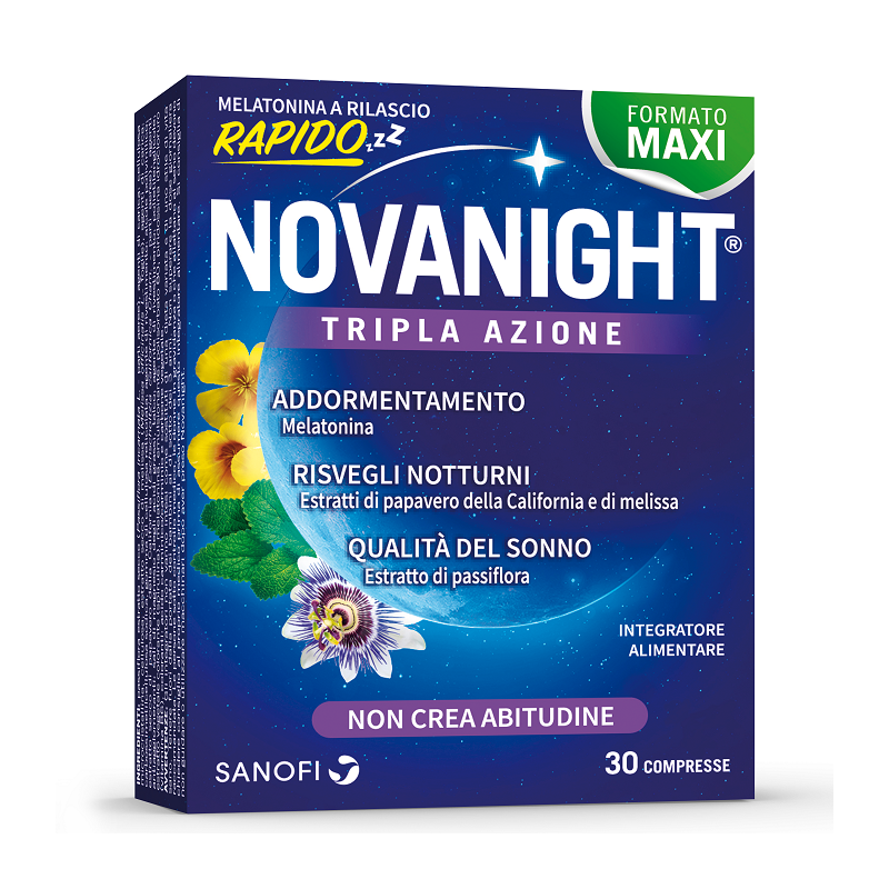 30 compresse di Novanight Tripla Azione Rilascio Rapido