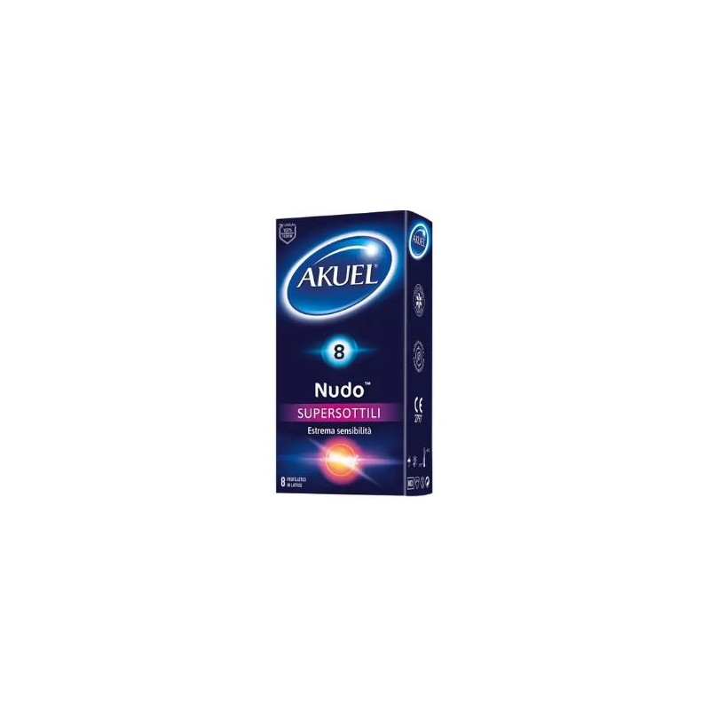 Nova Argentia Ind. Farm Profilattico Akuel Nudo Supersottile 8 Pezzi