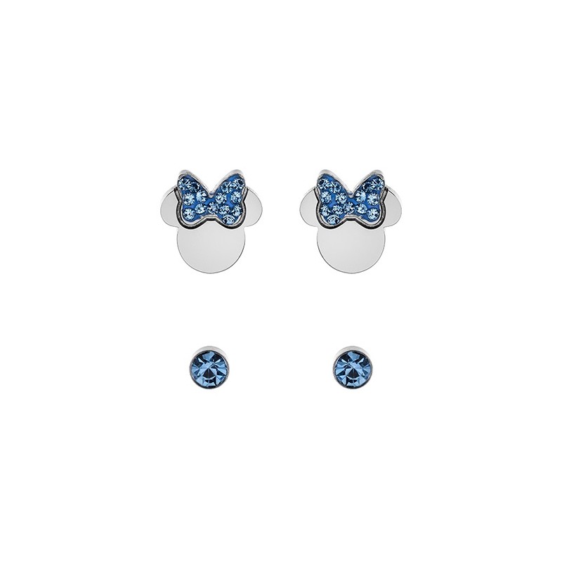 C&s Italy Disney Set Orecchini Minnie Blu