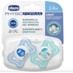 Chicco 2-6 mesi Succhietto azzurro in confezione doppia
