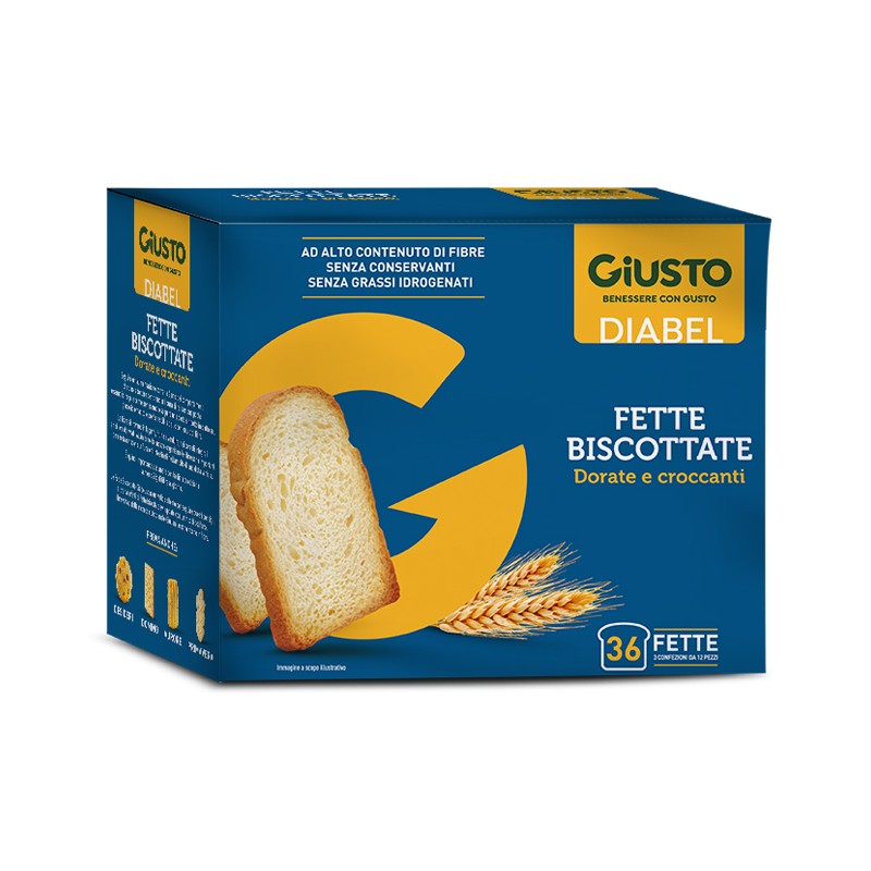 300g di Giusto Diabel Fette Biscottate Dorate e Croccanti