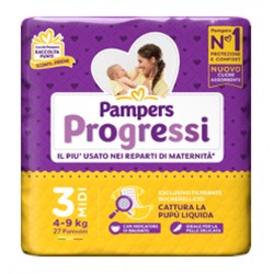27 pannolini da Pampers Progressi Pannolini Midi 4-9kg