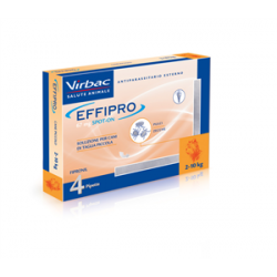Confezione da 4 pipette di Soluzione Spot-on per Cani 2-10 Kg da Virbac Effipro