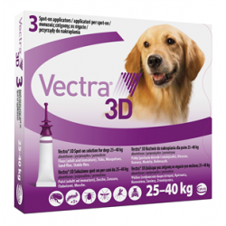 Confezione da 3 pipette di Spot-On per Cani 25-40 Kg da Ceva Salute Animale Vectra 3D