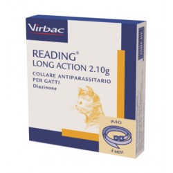 Confezione da 1 Collare Antiparassitario per Gatti Reading Long Action 2.10 G da Virbac