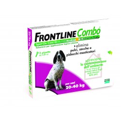 Confezione da 3 pipette di Soluzione Spot-On per Cani 20-40 Kg Frontline Combo da Four Pharma