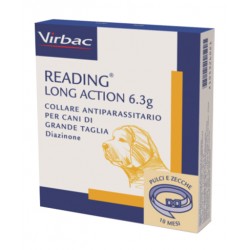 Confezione da 1 Collare Antiparassitario per Cani Grandi Reading Long Action 6.3 G da Virbac