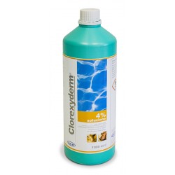 Flacone Schiuma da 1 Litro di Disinfettante per Cani e Gatti 4% Soluzione di ICF Clorexyderm