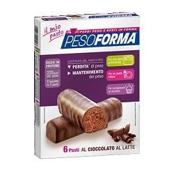 confezione da 12 barrette di Pesoforma gusto Cioccolato Latte
