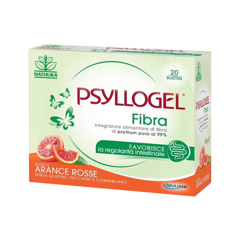 Psyllogel Fibra per la motilità intestinale - 20 Bustine Gusto Arance Rosse