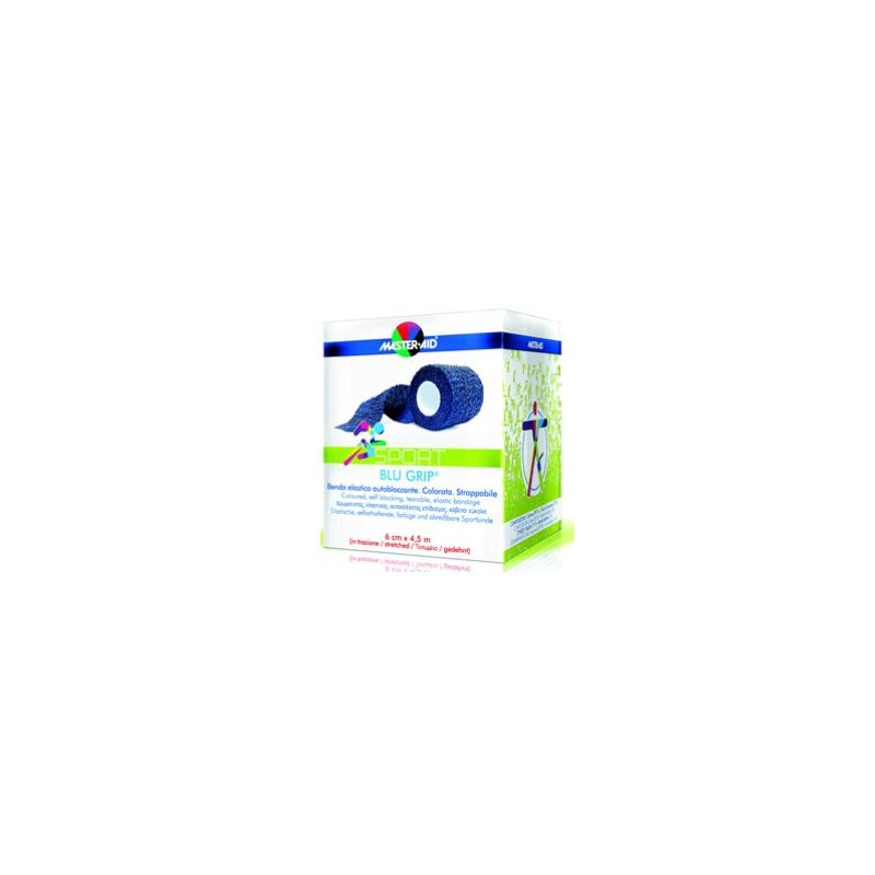 Pietrasanta Pharma Benda Elastica Autobloccante Master-aid Sport Blugrip 4x4,5