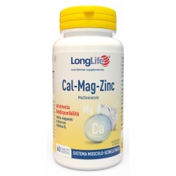Confezione da 60 tavolette di Integratore Multiminerale Cal Mag Zinc da Longlife