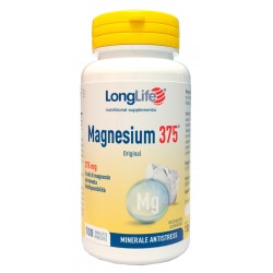 Confezione da 100 Tavolette di Integratore di Magnesio da 375 Mg Magnesium Longlife