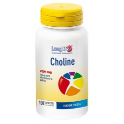 Confezione da 100 tavolette di Integratore Funzione Epatica Choline Longlife