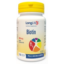Flacone da 100 compresse di Integratore di Biotina Biotin da Longlife