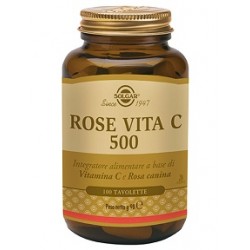 Falcone da 100 tavolette di Integratore Vitamina C Rose Vita C 500 da Solgar