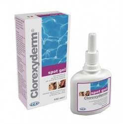 Confezione da 100ml di Spot Gel Veterinario Clorexydrm da ICF